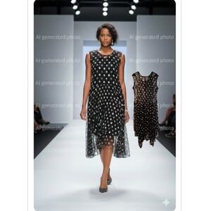 Elegant Black Floral Lace Dress